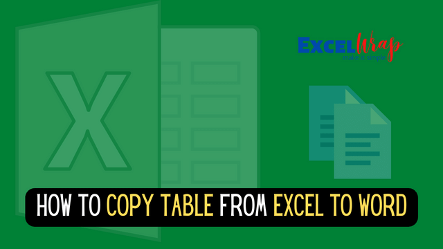 How to copy table from Excel to word