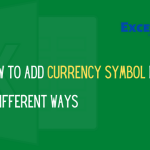 How to add currency symbol in Excel