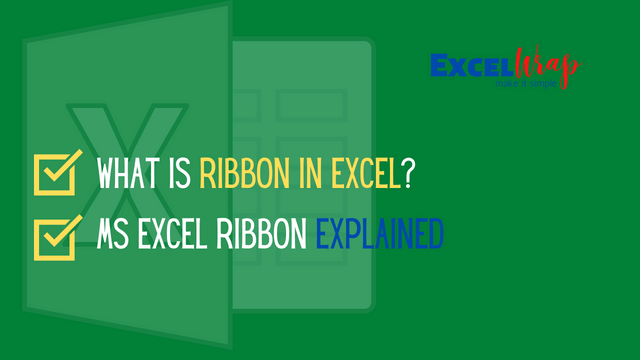What is ribbon in Excel?