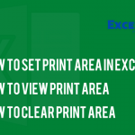 How to set print area in Excel