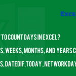 How to count days in Excel?